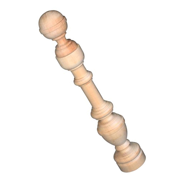 Holzsäule antik, Holzsäulen alt, Linde, 2-teilig. Holzzierteil antikes